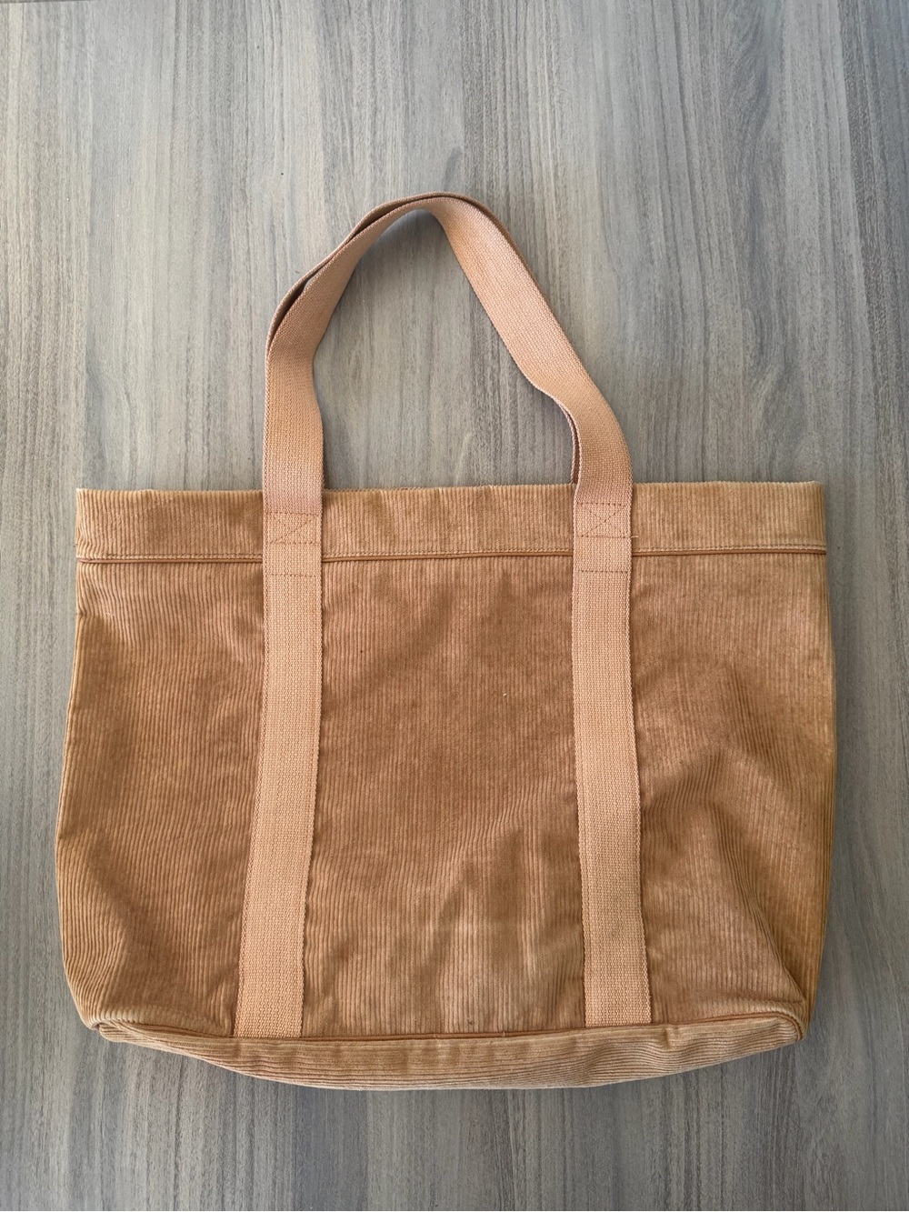 Vintage Polo Ralph Lauren Medium Corduroy Tote Messenger Bag Brown Zipper - Picture 3 of 5